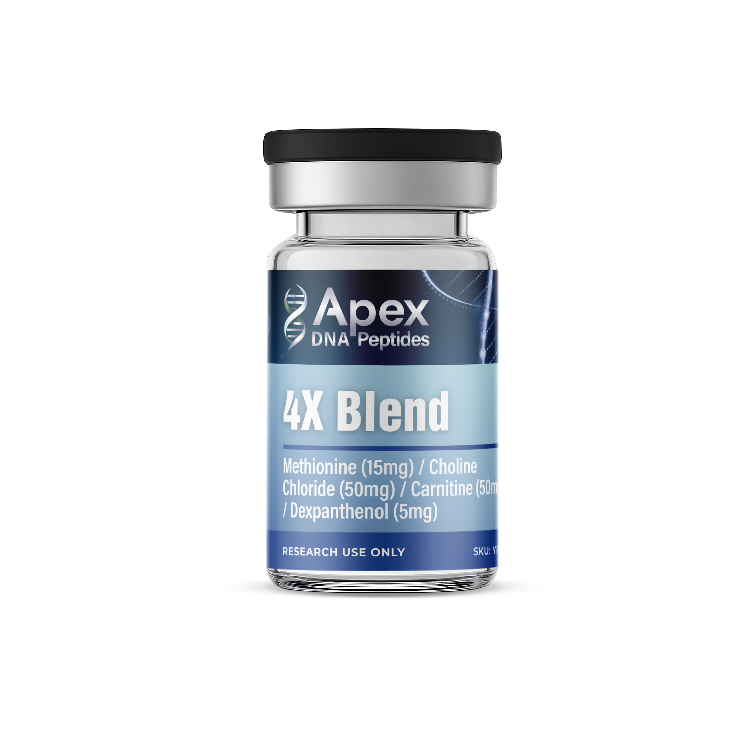 4X Blend Methionine (15mg) / Choline Chloride (50mg) / Carnitine (50mg) / Dexpanthenol (5mg)